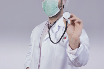 Doctor holding a stethoscope 