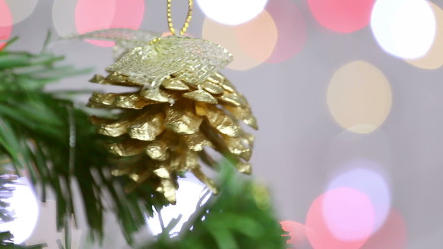 Christmas and New Year Decoration, Abstract Blurred Bokeh Holiday for Background. 