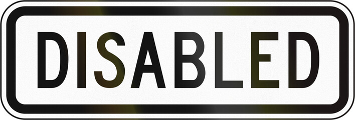 Additional Panel for road sign in the Philippines - Disabled Pedestrians