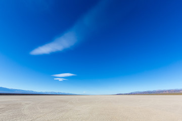 Land with dry and cracked ground. Pampa of El Leoncito