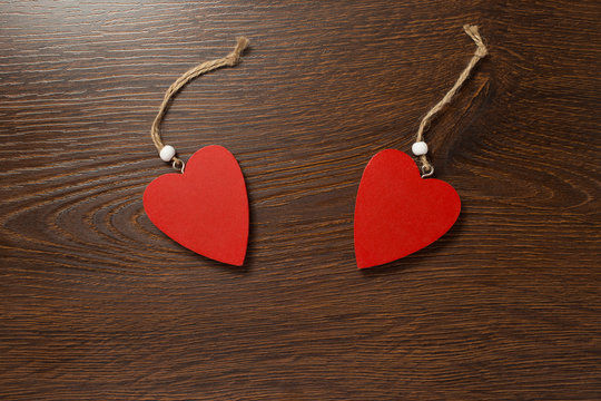 Two red hearts
