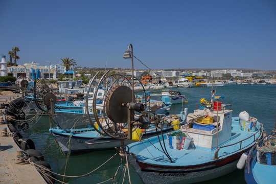 Boats in Agia-Napa harbor
