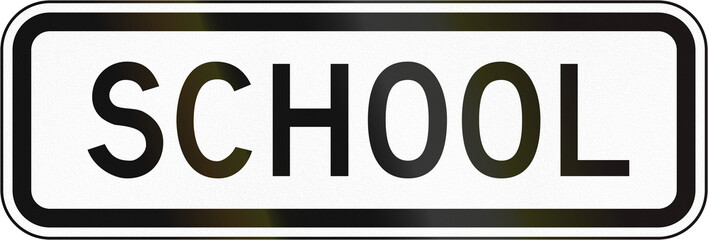 Additional Panel for road sign in the Philippines - School Children