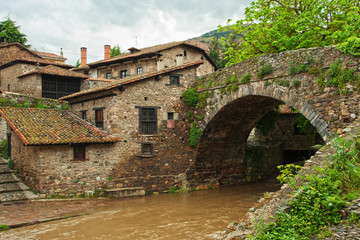 Potes after the rain, Cantabria, Spain.