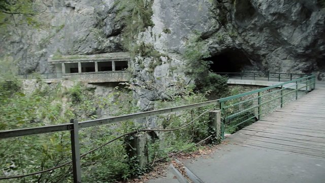Bridge at Tolmin gorge, Slovenia