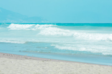 Windy Beach at Hot Summer Day