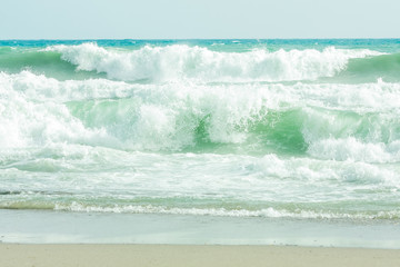 Big Waves Breaking at Shore