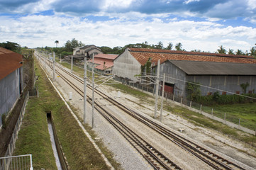 Fototapeta na wymiar Railway double track