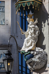 Antwerp - baroque Madonna from house facade