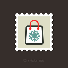 Christmas Shopping bag stamp