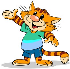Cat pointing