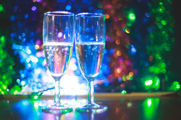 Cups with champagne