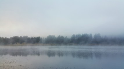 Fog over the lake