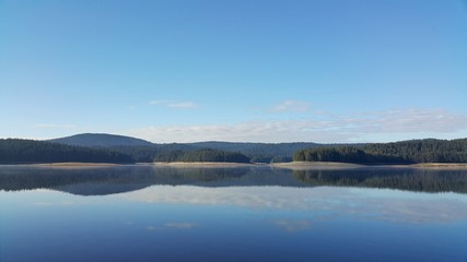 Mystic lake in the mountain