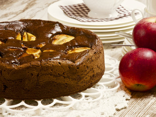 Schokokuchen mit Apfel
