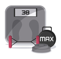 Gym and fitness icons design 