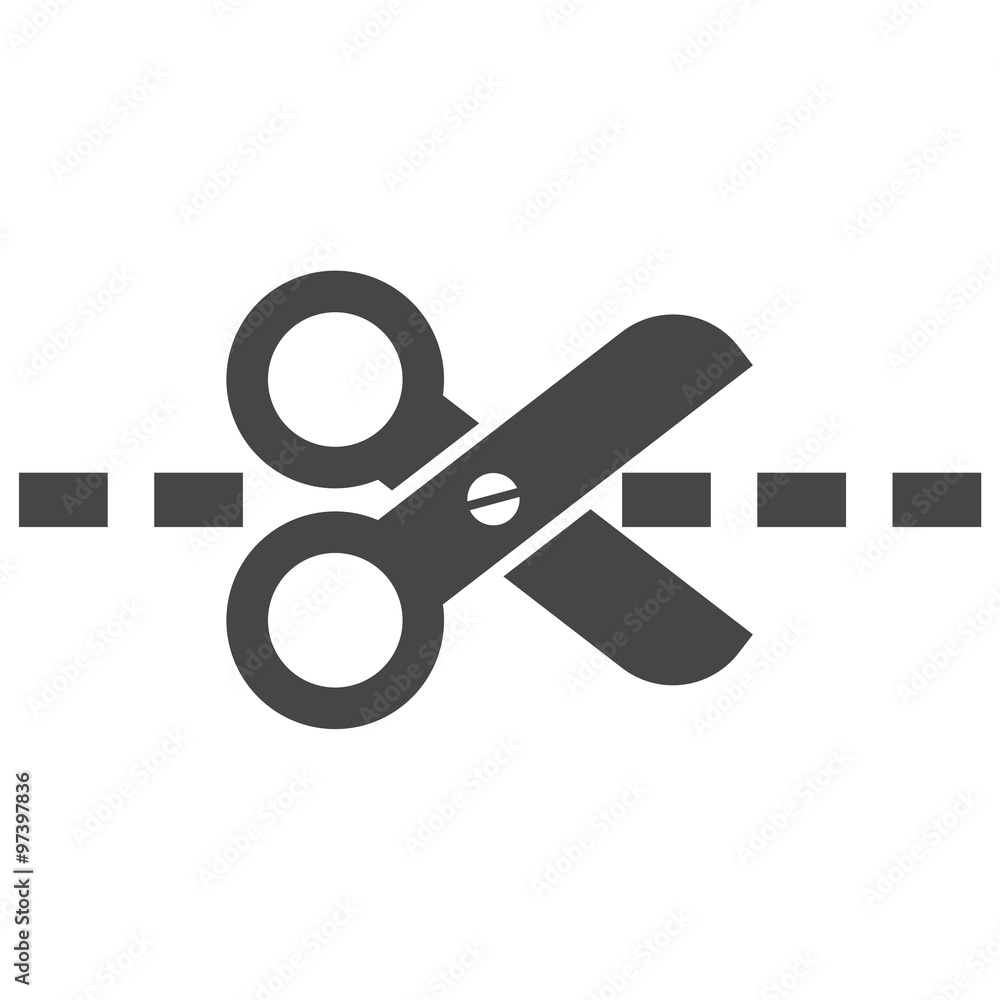 Poster simple scissors symbol icon
