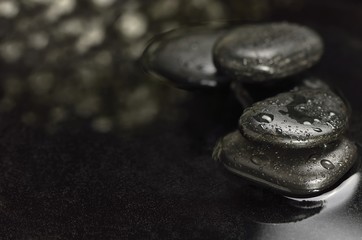 Zen stones in a water