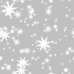 Stars on a silver background, seamless