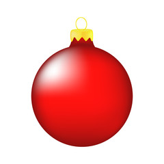 Christmas bauble icon, symbol, design. Winter illustration isolated on white background.