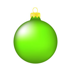Christmas bauble icon, symbol, design. Winter illustration isolated on white background.