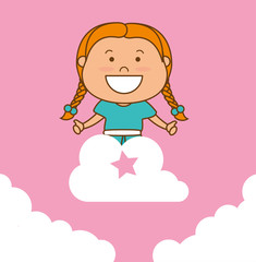 Kids friends celebration cartoon