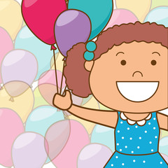 Kids birthday celebration cartoon