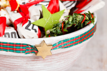 Adventskalender in der Schüssel