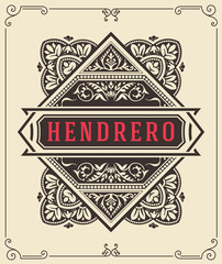 Retro card wirh floral designs