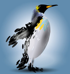 Fototapeta premium Vector illustration of a penguin