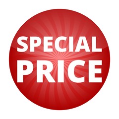 Red special price sign