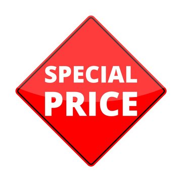 Red special price sign