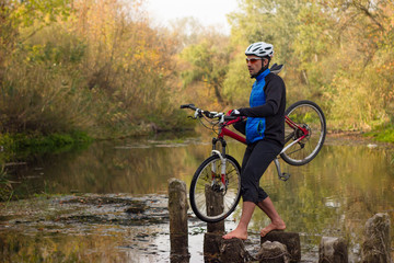 Naklejka premium Cyclist.