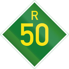 South Africa Provincial Route shield - R50