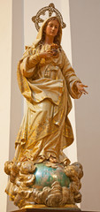 Toledo - statue of Virgin Mary in San Idefonso church