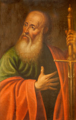 Toledo - Saint Paul the apostle from church Iglesia de san Idefonso 
