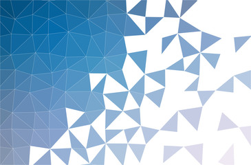 Vecteur et illustration dun fond bleu, low polygone et triangles qui se dissolvent