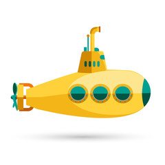 Yellow Submarine with periscope