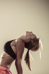 Fototapeta premium woman fitness girl in sportswear