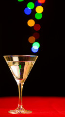 colorful bokeh lights floating out of glass