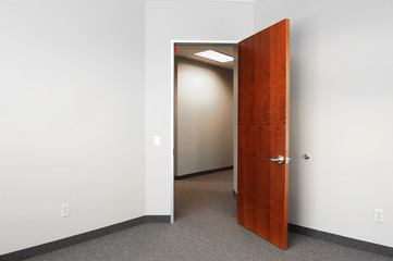 open door of office