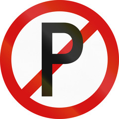 Obraz na płótnie Canvas Regulary No Parking sign in South Africa