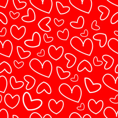 Fototapeta na wymiar Pattern of hearts for Valentine's day c