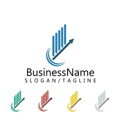 Fototapeta premium finance vector logo icon