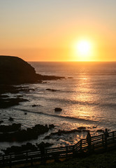 the sunset on phillip island,australia