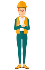 Confident oil worker.