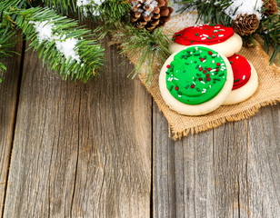 Colorful sweet sugar cookies for the holiday