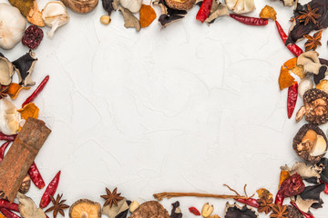 薬膳食材のフレームmedicinal herbs Chinese medicinal