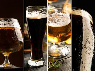 Porter and pilsner beer