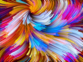 Deurstickers Unfolding of Color Vortex © agsandrew
